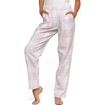 Dámské pyžamo Pyžamové kalhoty Moraj bílo-růžové z flanelu XXL