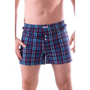 Trenýrky Pánské trenýrky 1449 modro-červené káro XXL