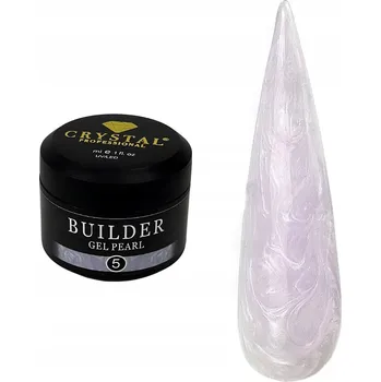 Lak na nehty Stavební gel Pearl #5 30ml CRYSTAL PROFESSIONAL Gel pro zpevnění nehtů