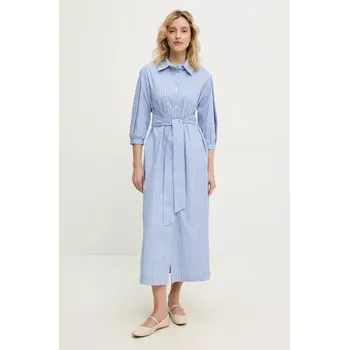 Dámské šaty Šaty Answear.LAB modrá barva, midi, oversize PK2903.ios 55X, vel. M