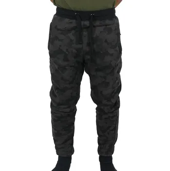 Rybářské oblečení Mikbaits Tepláky Black Camou Jogger Sherpa L