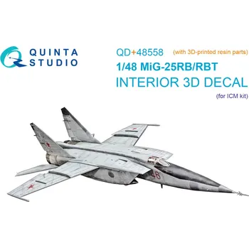Plastikový model Quinta studio 1/48 MiG-25RB/MiG-25RBT 3D-Print.&col.Inter. (ICM)