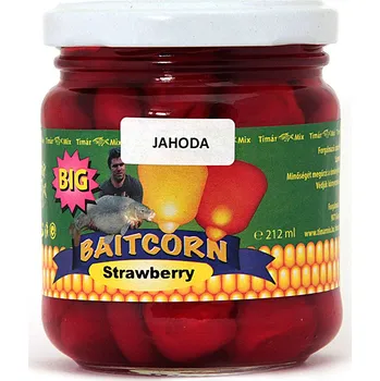 Návnadová surovina Timar Mix - Nakládaná kukuřice BIG JAHODA 220ml