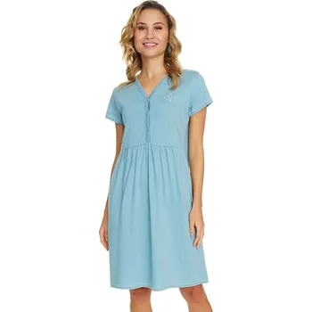 Dámské noční prádlo Noční košilka Hapiness mátová čtyřlístek XL