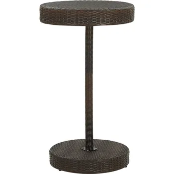 Zahradní nábytek vidaXL Marketos Zahradní stůl hnědý 60,5 x 106 cm polyratan