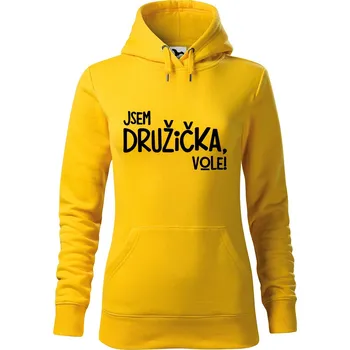 Dámské oblečení DOBRÝ TRIKO Dámská mikina s potiskem Jsem družička, vole! Velikost dámské mikiny: M, Barva: Žlutá