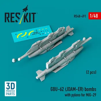 Plastikový model Reskit 1/48 GBU-62 (JDAM-ER) bombs w/ pylons for MiG-29