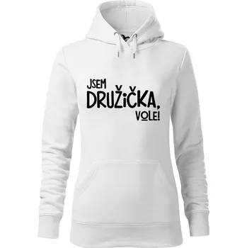 Dámská mikina DOBRÝ TRIKO Dámská mikina s potiskem Jsem družička, vole! Velikost dámské mikiny: L, Barva: Bílá