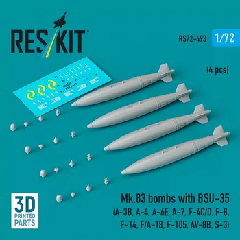 Plastikový model Reskit 1/72 Mk.83 bombs w/ BSU-35 (4 pcs.)