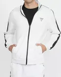 Pánská bílá mikina Guess (Originální bílá mikina s kapucí Guess )
