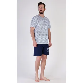 Pánské pyžamo Pánské pyžamo šortky Regata - modrá - XXL