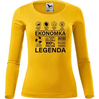 Dámské oblečení DOBRÝ TRIKO Dámské bavlněné triko Ekonomka legenda Velikost: XL, Barva: Žlutá