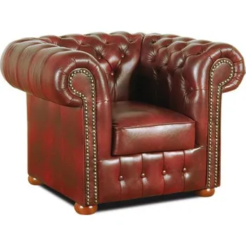 Křeslo Křeslo Chesterfield Classic 1 kůže bordó
