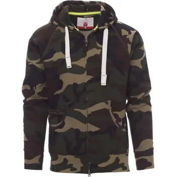 Pánská mikina Payperwear Mikina Dallas+ s rafinovanou malou kapsičkou na zip Barva: maskáčová zelená, Velikost: XS