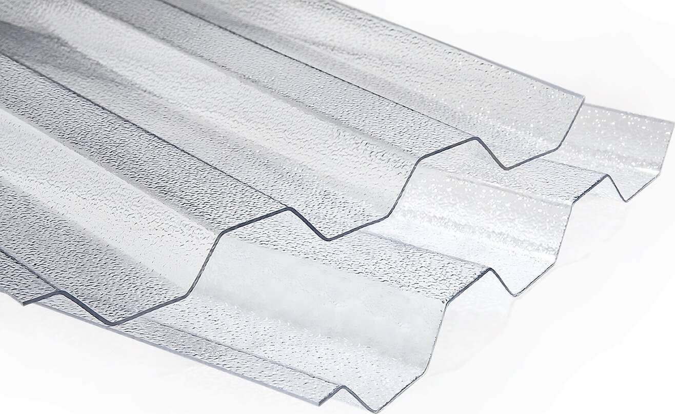 Palram Trapézová polykarbonátová deska krupička čirá 1,060 x 4 m