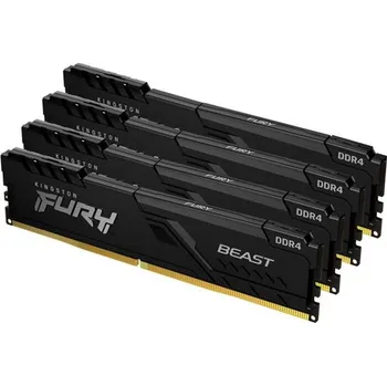 Operační paměť Kingston FURY Beast/DDR4/128GB/3600MHz/CL18/4x32GB/Black
