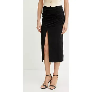 Dámská sukně Lněná sukně Pinko černá barva, mini, pouzdrová, 104835 A2GF 104835.A2GF 99X, vel. 38