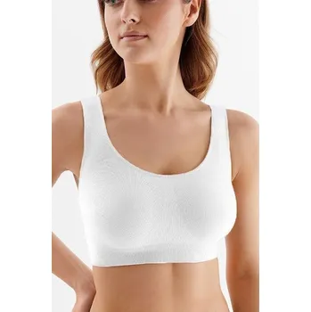 Podprsenka Bezešvá podprsenka Top tank bílá M