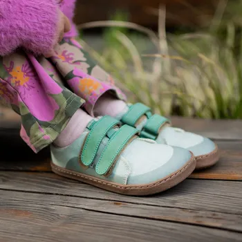 Dětská móda PEGRES TENISKY BF57U Mint | Dětské barefoot tenisky