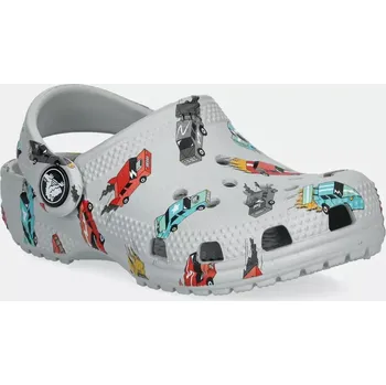 Dámské pantofle Pantofle Crocs CLASSIC RACE CARS GRAPHIC CLOG KIDS 210992.CROCS.CLASSIC.RA šedá 09X, EUR 22/23