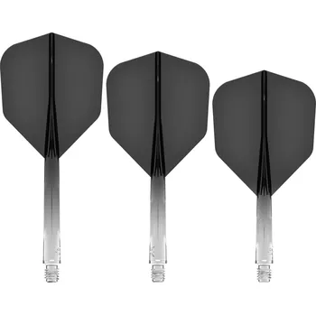 Příslušenství pro šipky Mission FORCE 90 Flight & Shaft Black/Clear No6 Délka: Medium 34 mm