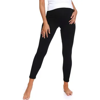 Těhotenské legíny Pregy černé z bavlny M