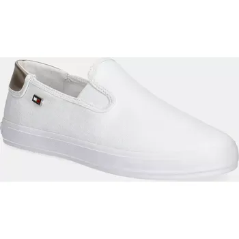 Pánské tenisky Tenisky Tommy Hilfiger VULC CANVAS SLIP-ON SNEAKER bílá barva, FW0FW08645 00X, EUR 36