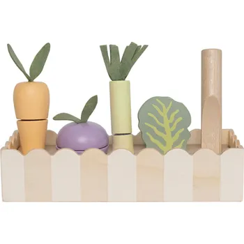 Dřevěná hračka Jabadabado Dřevěný květináč se zeleninou