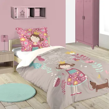 Povlečení decoDoma LENA růžové 140 x 200 cm zipový uzávěr