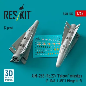 Plastikový model Reskit 1/48 AIM-26B (Rb.27) 'Falcon' missiles (2 pcs.)