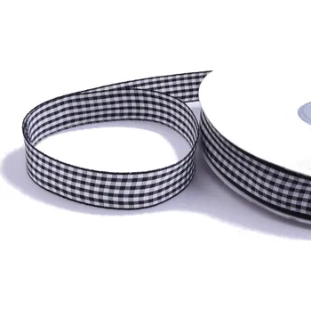 Stuha Stuhy kárované 20mm - 10m Barva: černá