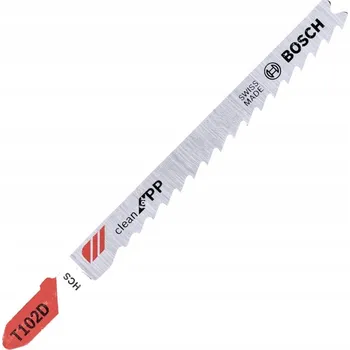 Pilový plátek BOSCH Pilový list Pilový List na plast PP pro přímočaré pily T102D HCS 2609256C56 - 1 ks