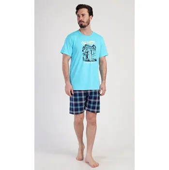 Pánské pyžamo Pánské pyžamo šortky California - azurová - XXL
