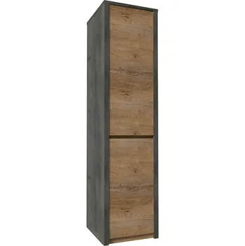 Obývací stěna Skříň, dub lefkas tmavý/smooth šedý, MONTANA S1D