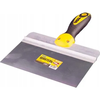 Špachtle nerezová s bitem AL-PROFI 200*85 mm s dvousložkovou rukojetí TPR