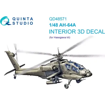 Plastikový model Quinta studio 1/48 AH-64A 3D-Print.&col.Interior (HAS)