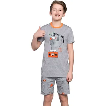 Chlapecké pyžamo Chlapecké pyžamo Bafi šedé lenochod 122/128