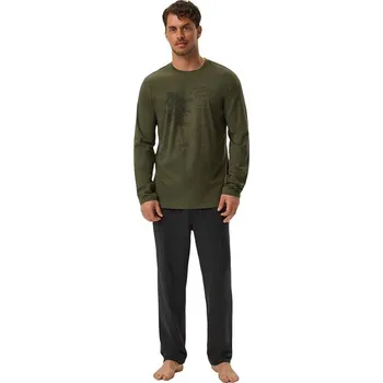 Pánská móda Pánské pyžamo Jerry zelené XXL - Dárková krabička