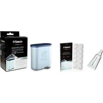 Příprava kávy Philips Saeco filtr CA6903/00 + Saeco CA6704/99 tablety + Saeco mazivo pro spařovací jednotku