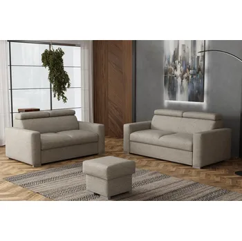 Sedací souprava Sedací souprava Petrit 3+2+taburet Aragon hnědošedá