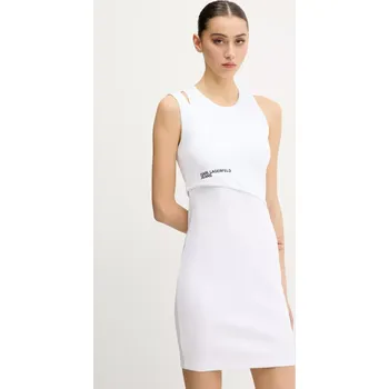 Dámské šaty Šaty Karl Lagerfeld Jeans bílá barva, mini, A2W13032 00X, vel. S