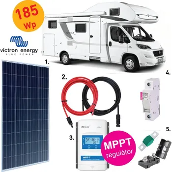 175Wp sestava KARAVAN - panel Victron Energy - MPPT regulátor