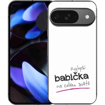 Pouzdro na mobilní telefon Gelový kryt mmCase na Google Pixel 9/9 Pro - nejlepší babička 4 bílé pozadí