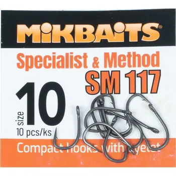 Rybářský háček Mikbaits Háčky Specialits & Method SM 117 Hook 10 ks 10