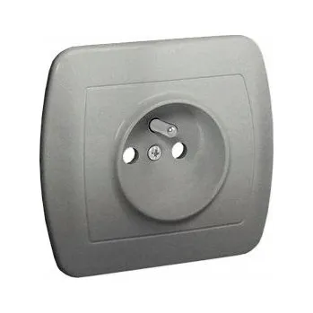 Elektrická zásuvka Elektrická Zásuvka nástěnná Kontakt-simon stříbrná