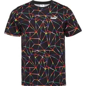 Pánské triko Puma LOVE UNITED AOP TEE M Černá, Mix, Bílá