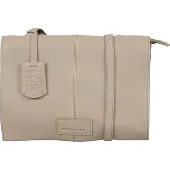 Kabelka Dámská crossbody kožená kabelka Burkely Neola - béžovo-šedá