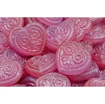 Korálek Korálky Srdíčka s květy č.5334 (17x17mm)