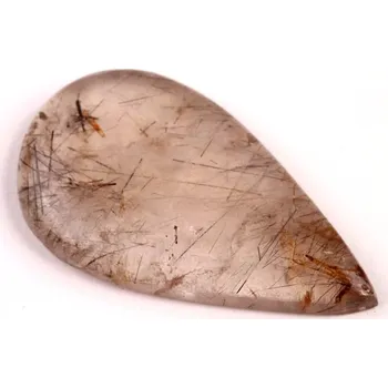 Korálek Kabošon Black Rutile č.4137 (42x24x6mm)