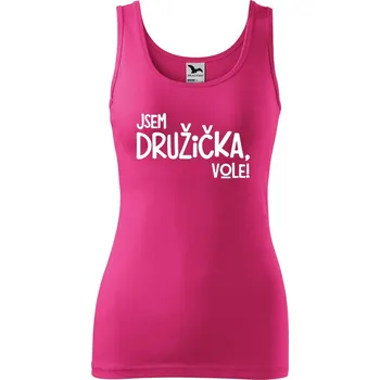 Dámské tričko DOBRÝ TRIKO Dámské tílko s potiskem Jsem družička, vole! Velikost: XL, Barva: Purpurová